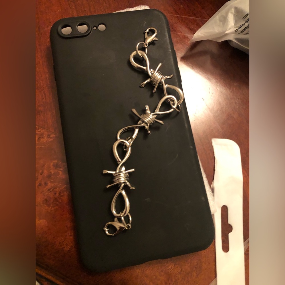 Grunge Punk Chain Hand Strap Phone Case